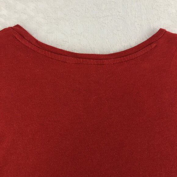 POPSUGAR Women's Red Cotton Blend Short Sleeve Tee Shirt Size M - Picture 5 of 9